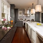 Two Tone Kitchen Cabinets With Black Countertops